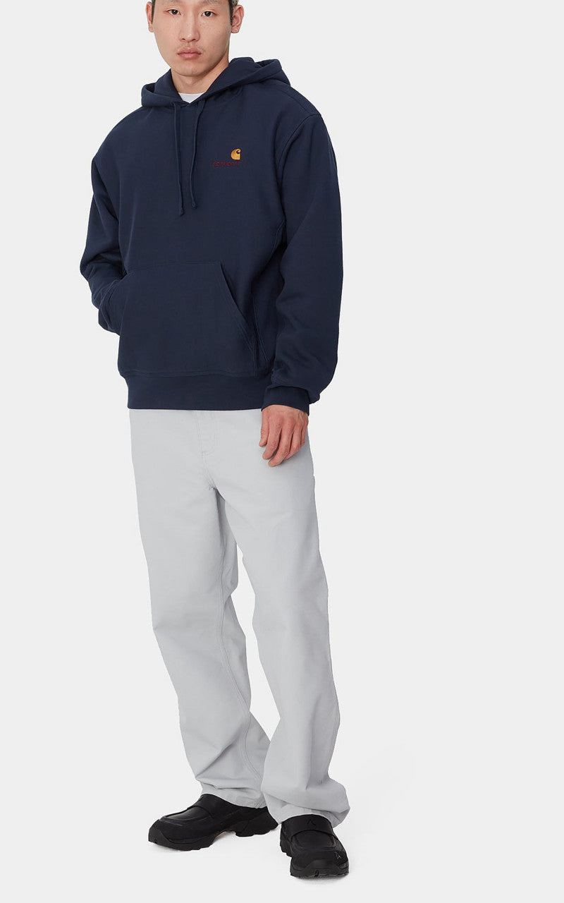 Carhartt WIP Hooded American Script Sweatshirt Air Force Blue