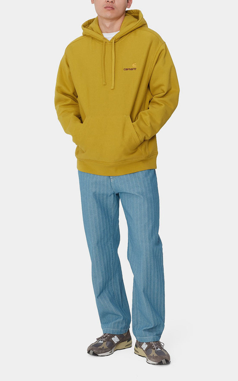 Carhartt WIP Hooded American Script Sweatshirt Golden Olive