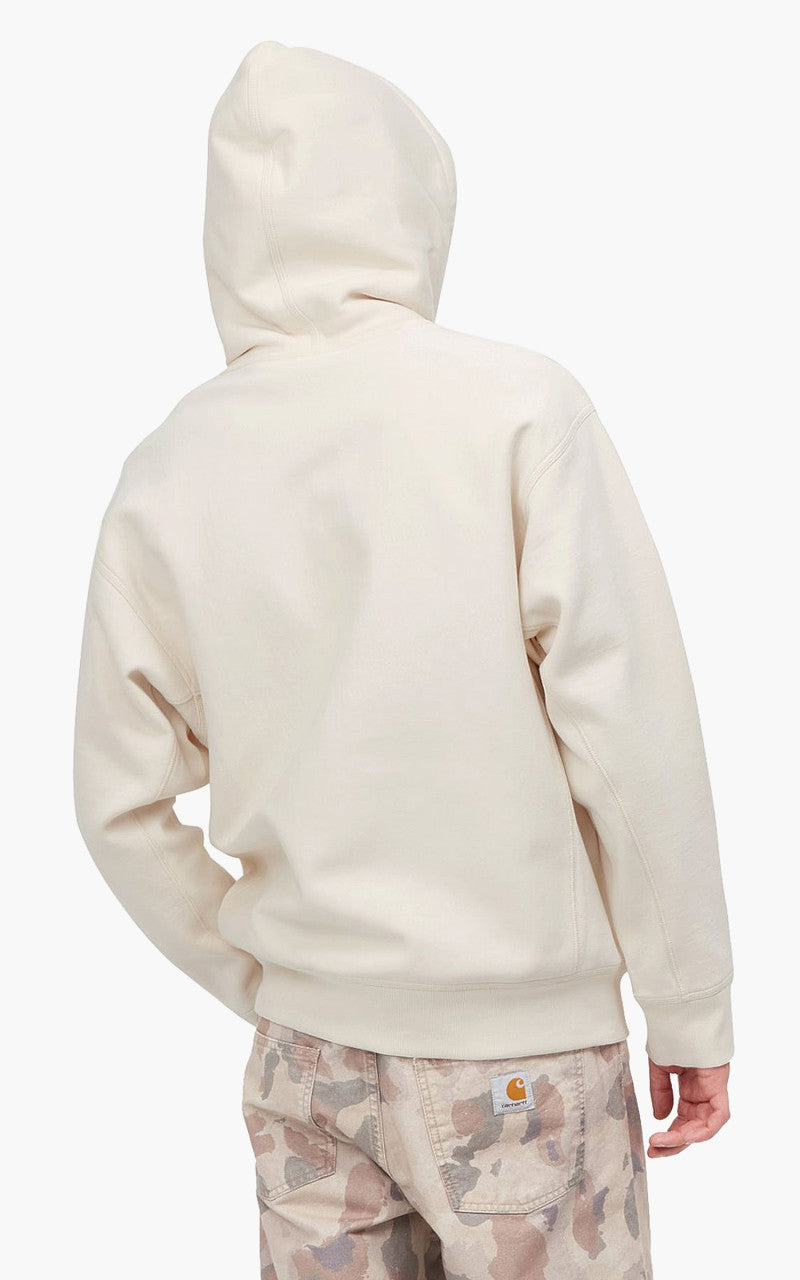 Carhartt WIP Hooded American Script Sweatshirt Natural