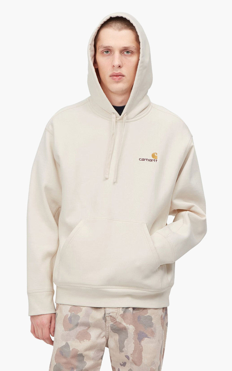 Carhartt WIP Hooded American Script Sweatshirt Natural