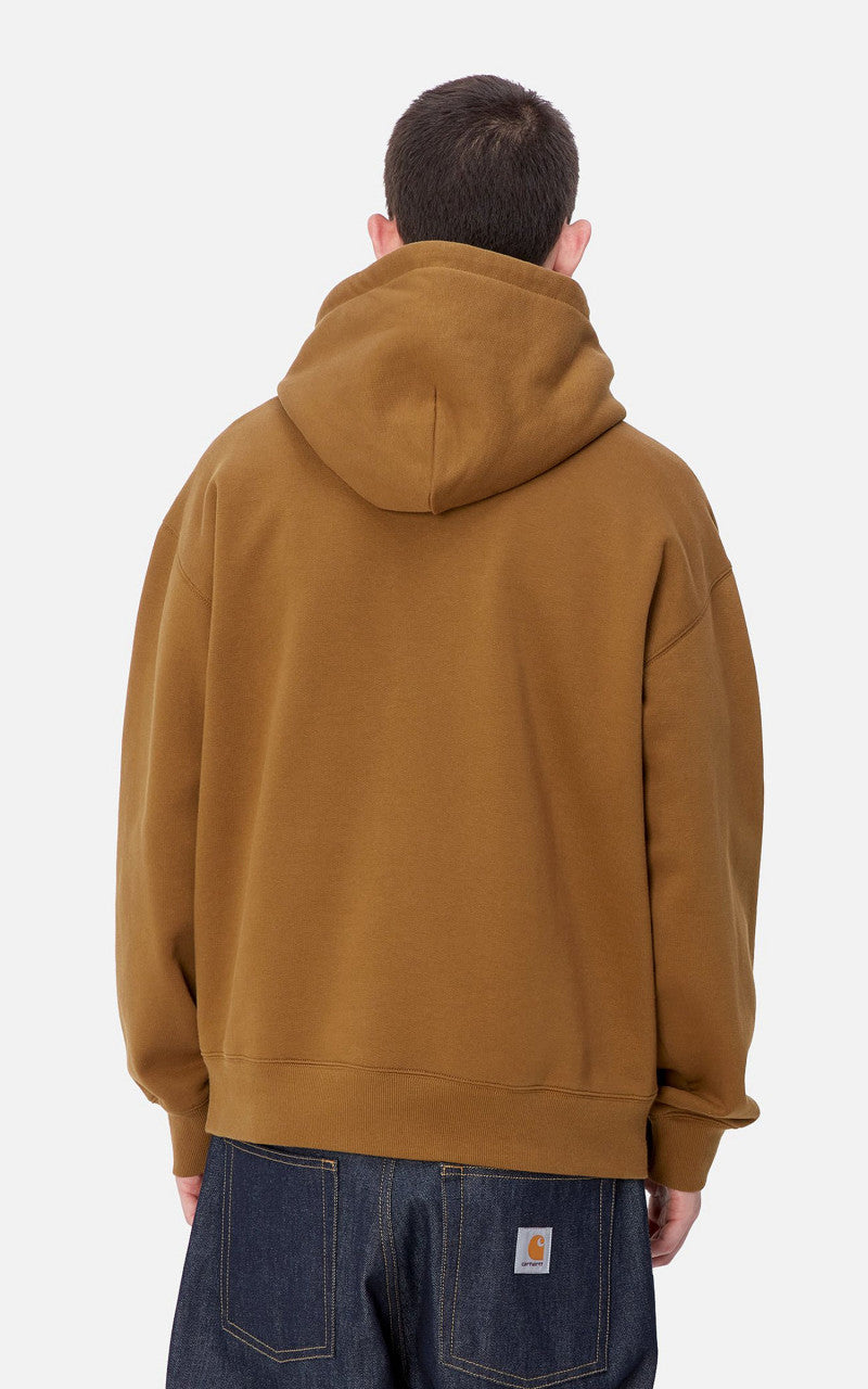 Carhartt WIP Hooded Brown Ducks Sweatshirt Hamilton Brown