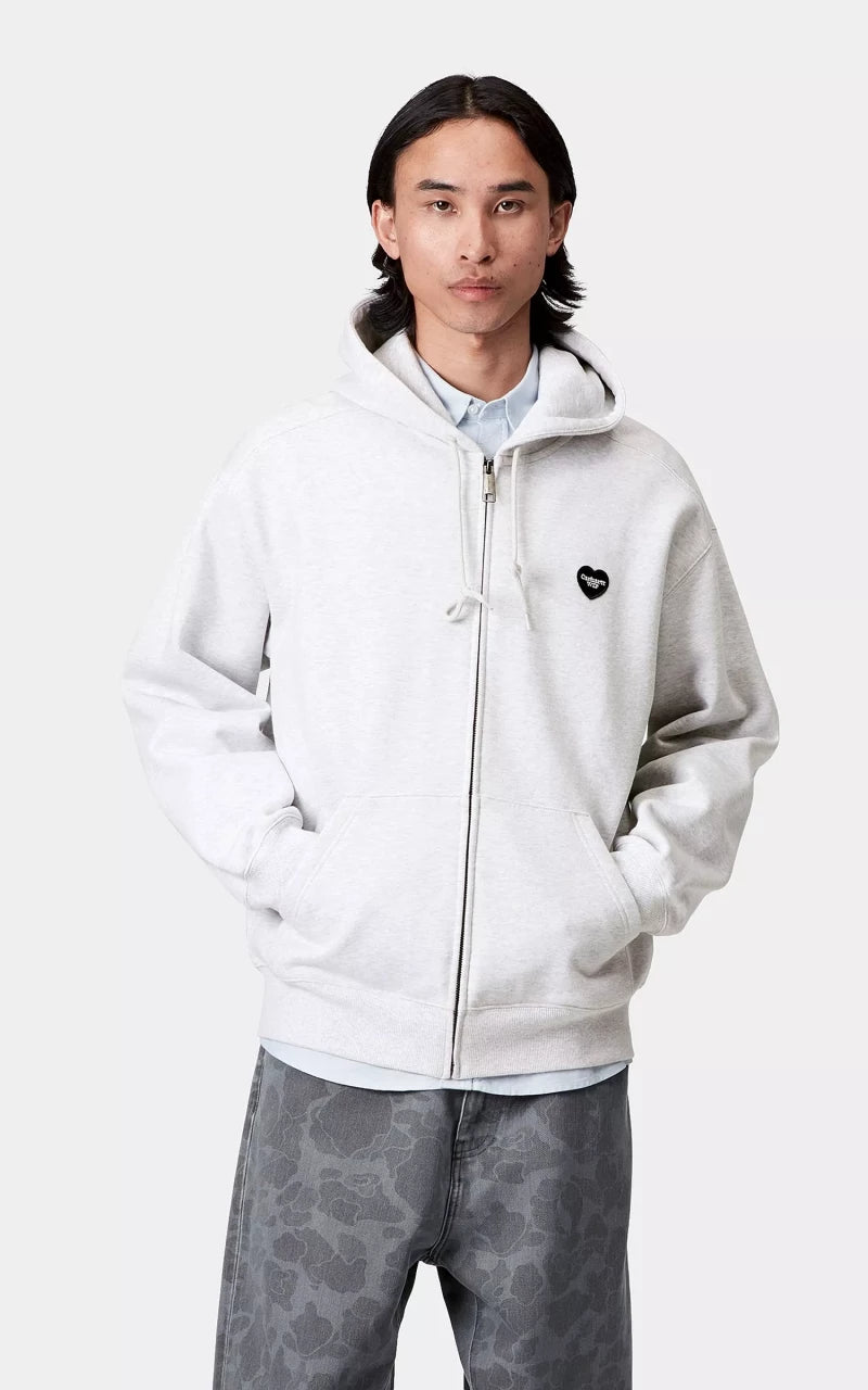 Carhartt WIP Hooded Heart II Hartt Sweat Jacket Ash Heather