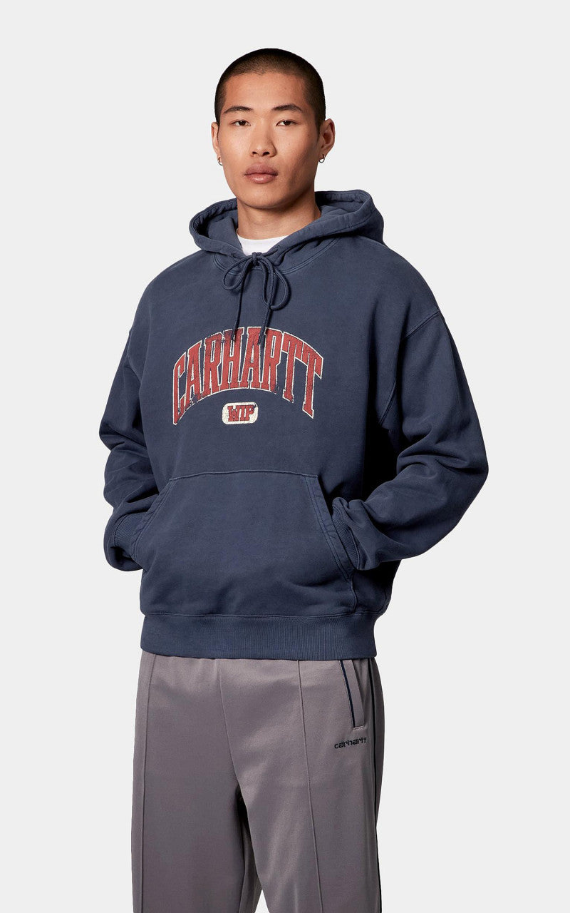 Carhartt WIP Hooded Library Sweatshirt Garment Dyed Ink Carhartt WIP Hooded Library Sweatshirt Garment Dyed Ink