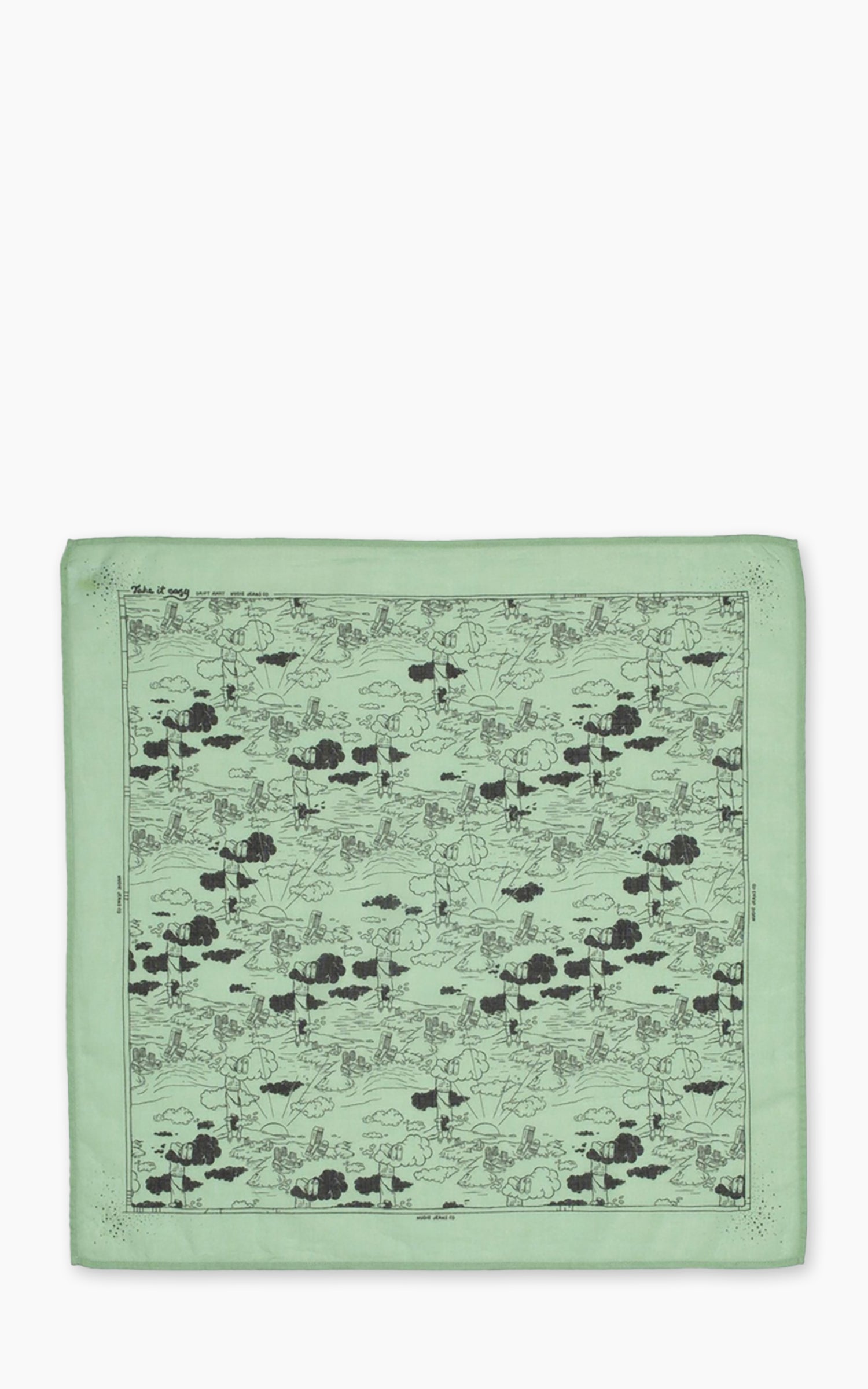 Nudie Jeans Ingrid Bandana Drift Away Turquoise