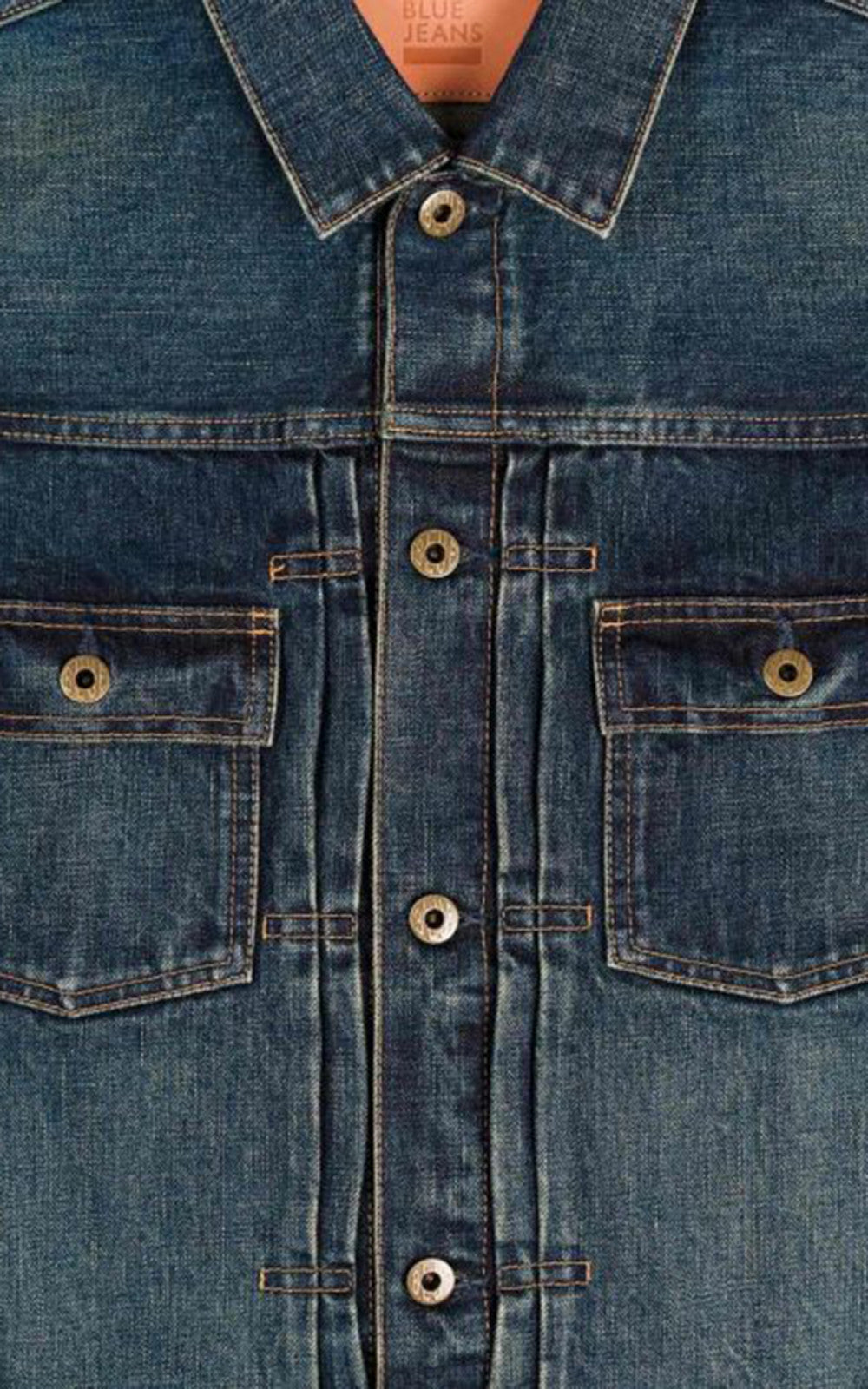 Japan Blue JBGJ1000 Type 2 Denim Jacket Dark Indigo Aging Wash 14.8oz