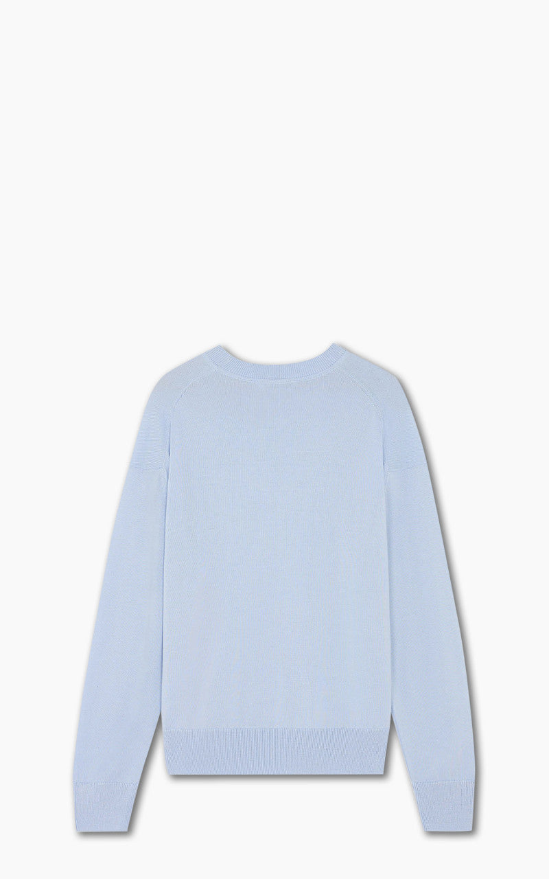 Maison Kitsuné Dressed Fox Patch Relaxed Jumper Pale Blue