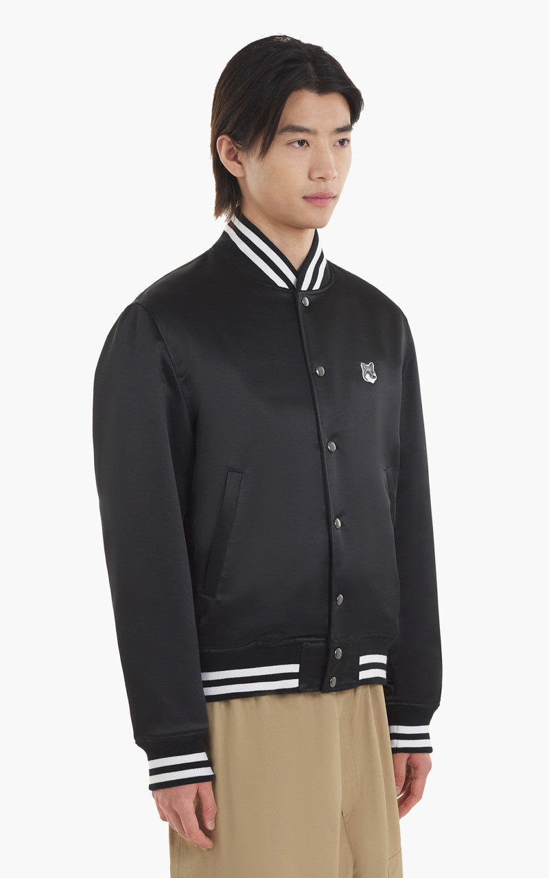 Maison Kitsuné Satin Teddy Jacket Black