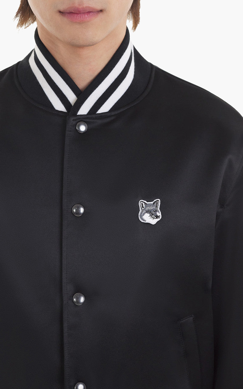 Maison Kitsuné Satin Teddy Jacket Black