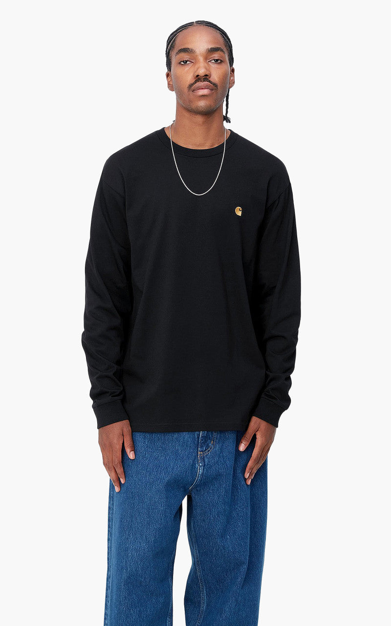 Carhartt WIP L/S Chase T-Shirt Black/Gold