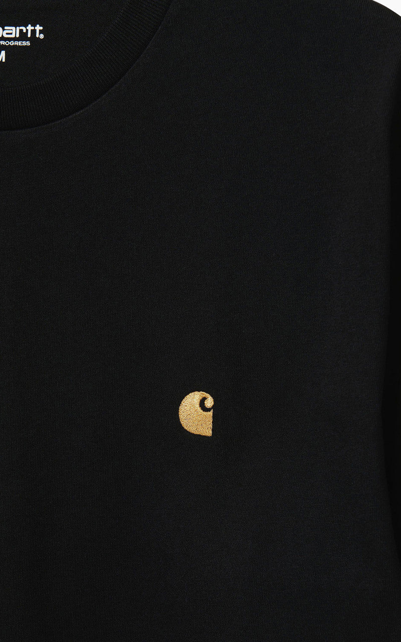Carhartt WIP L/S Chase T-Shirt Black/Gold