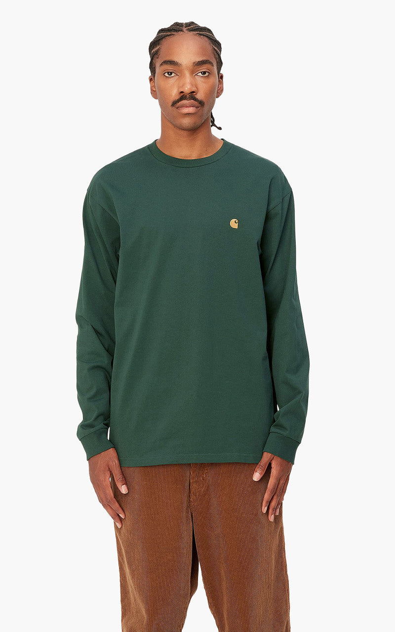 Carhartt WIP L/S Chase T-Shirt Discovery Green/Gold