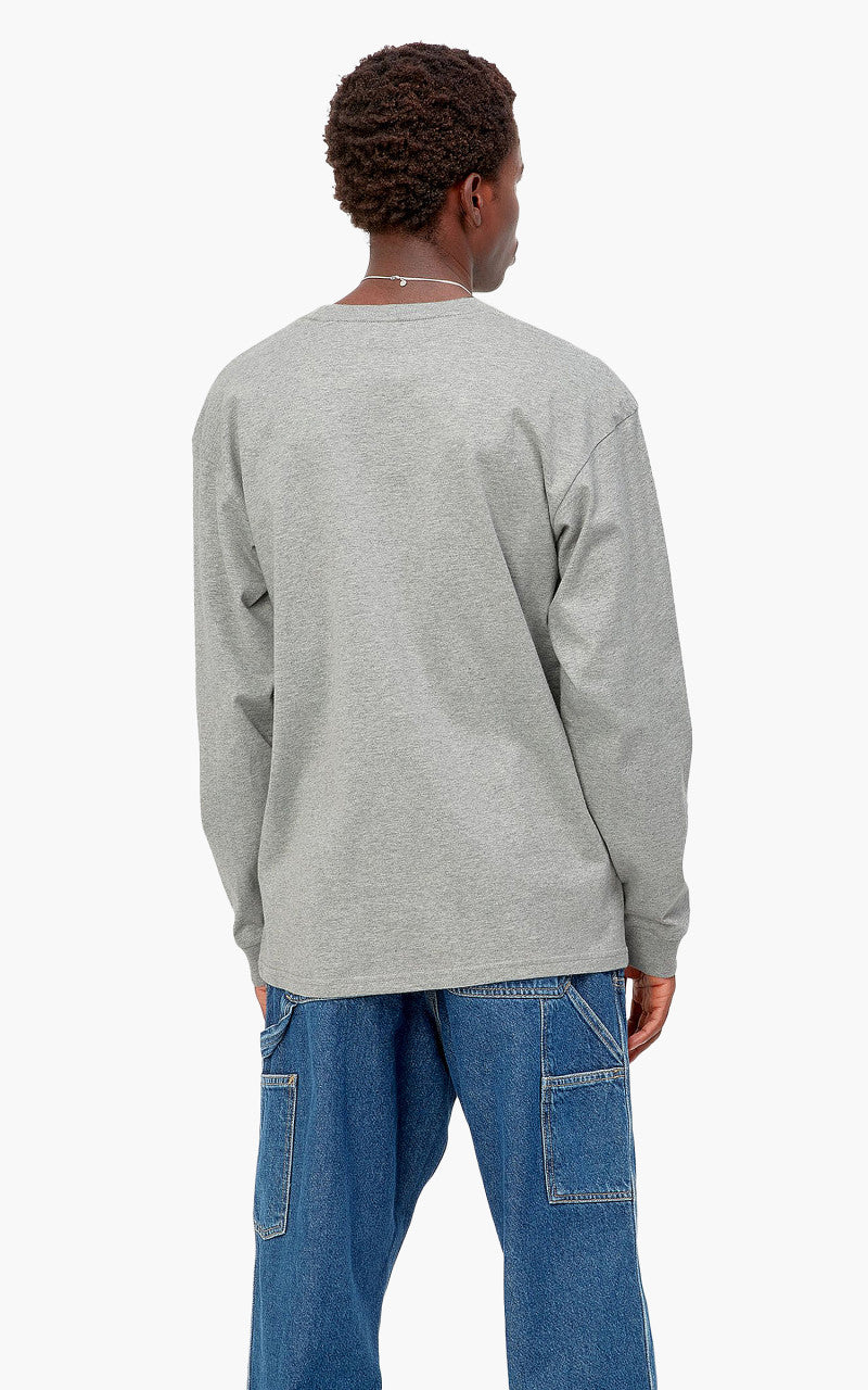 Carhartt WIP L/S Chase T-Shirt Grey Heather/Gold