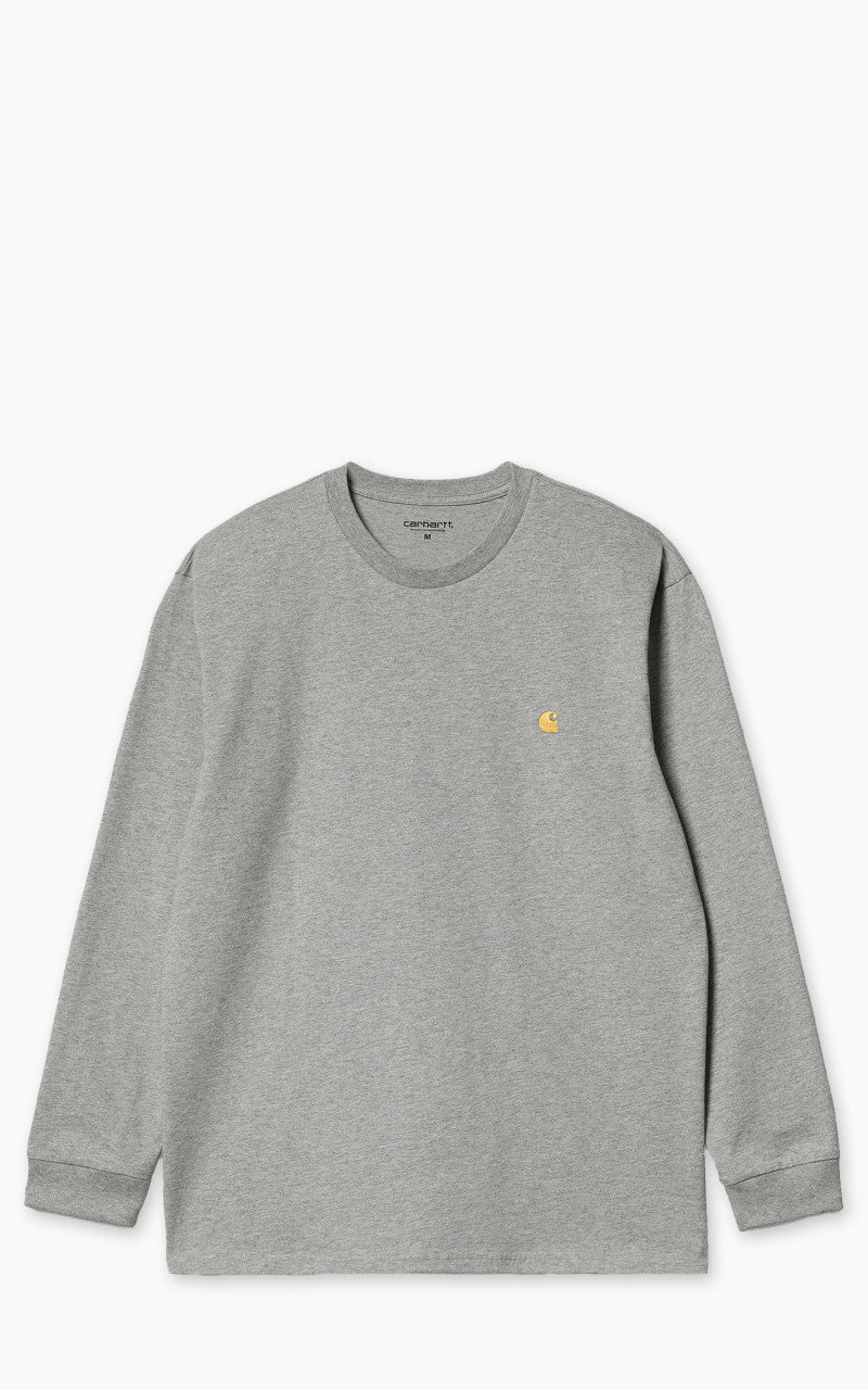 Carhartt WIP L/S Chase T-Shirt Grey Heather/Gold