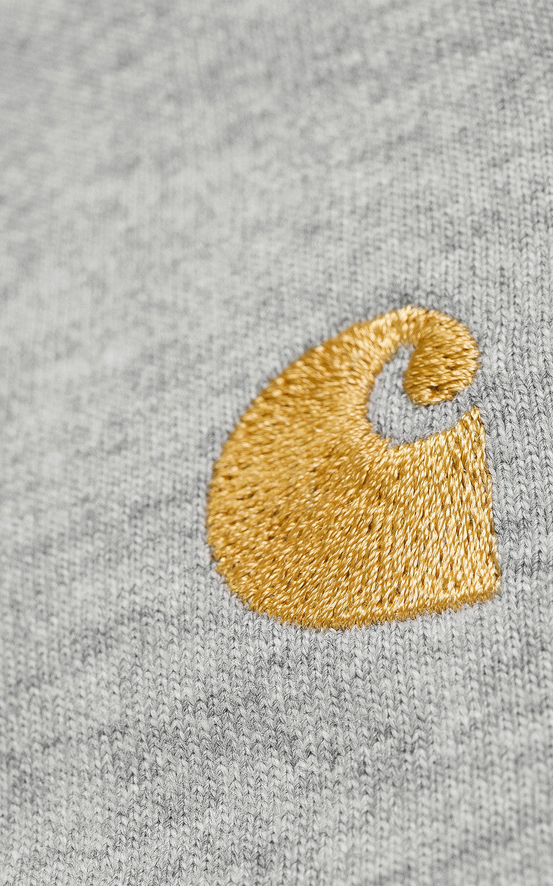 Carhartt WIP L/S Chase T-Shirt Grey Heather/Gold