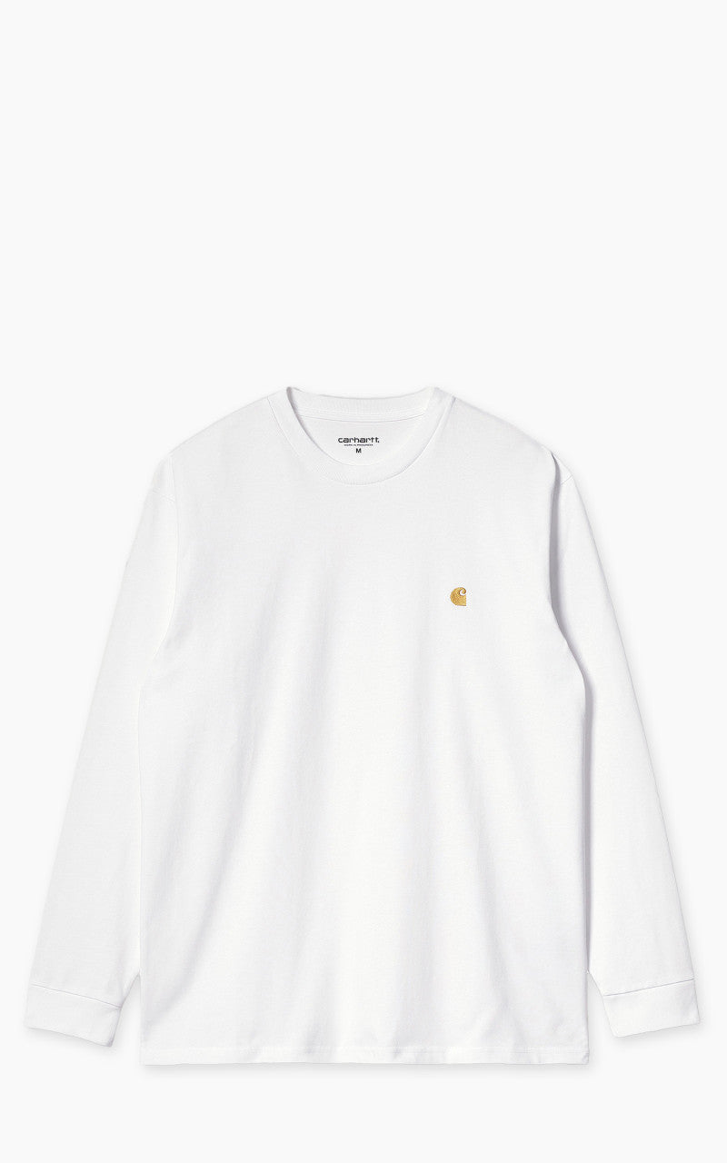 Carhartt WIP L/S Chase T-Shirt White/Gold