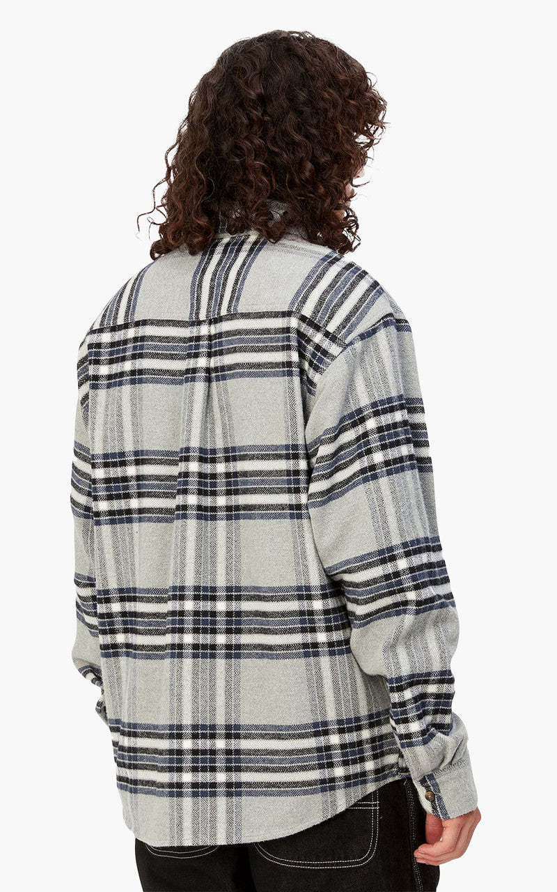 Carhartt WIP L/S Hawkins Shirt Hawkins Check Grey Heather/Blue