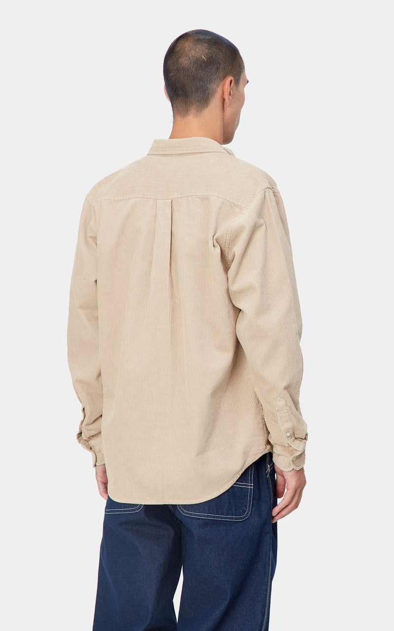 Carhartt WIP L/S Madison Cord Shirt Wall/Black
