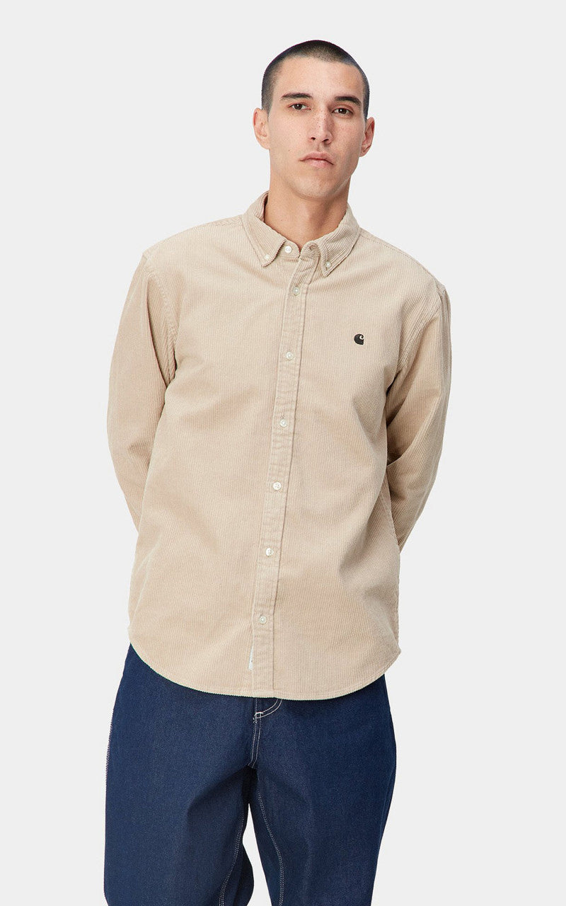 Carhartt WIP L/S Madison Cord Shirt Wall/Black