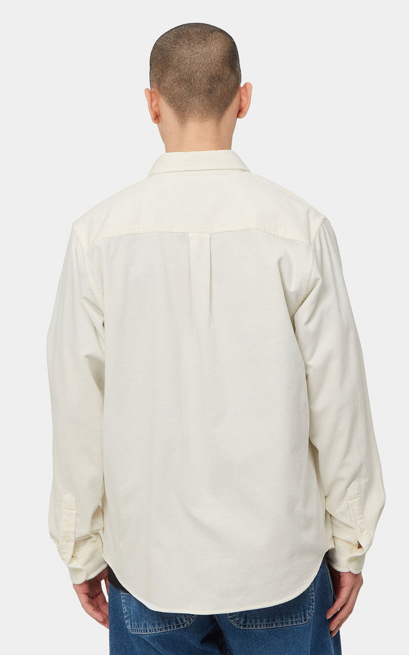 Carhartt WIP L/S Madison Fine Cord Shirt Wax/Black