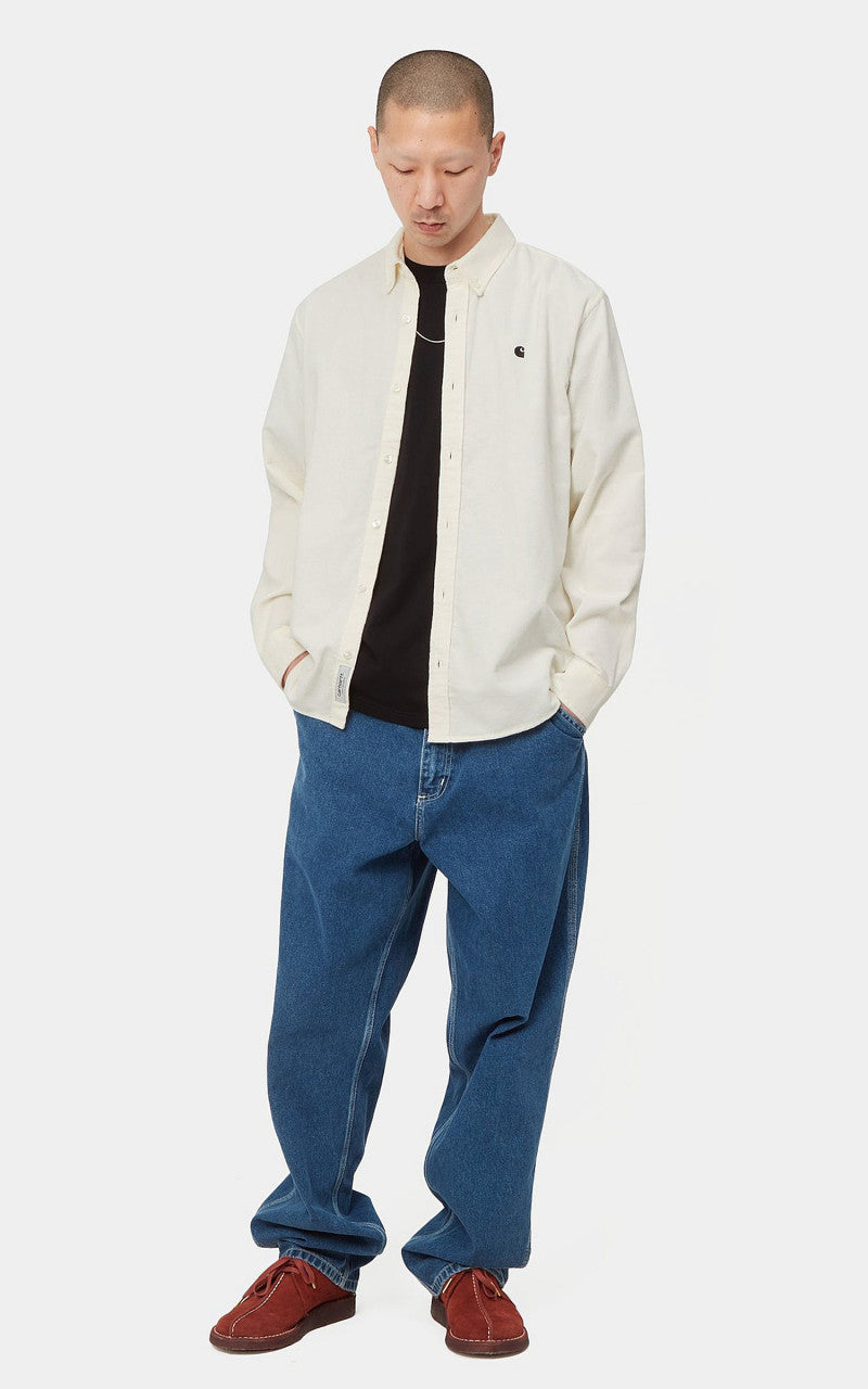Carhartt WIP L/S Madison Fine Cord Shirt Wax/Black