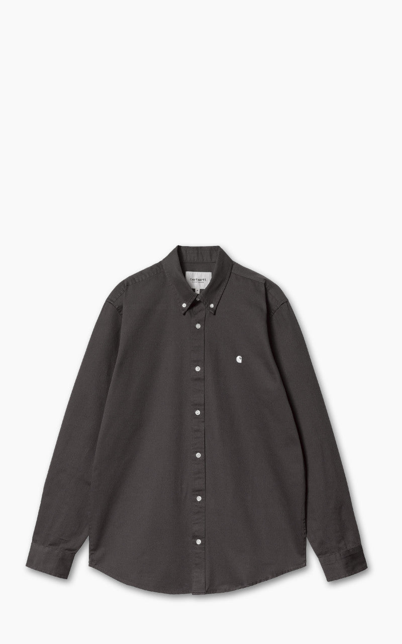 Carhartt WIP L/S Madison Shirt Charcoal/White