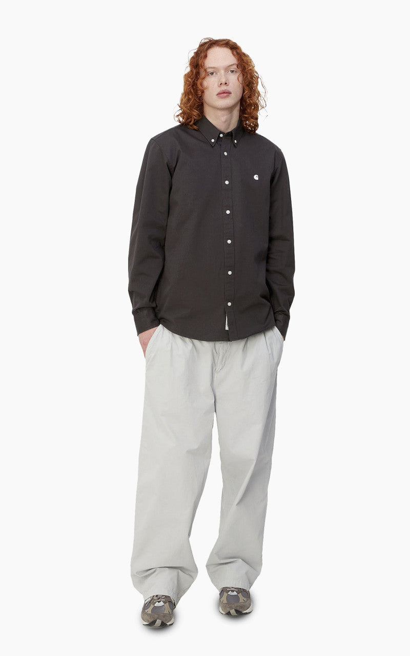 Carhartt WIP L/S Madison Shirt Charcoal/White