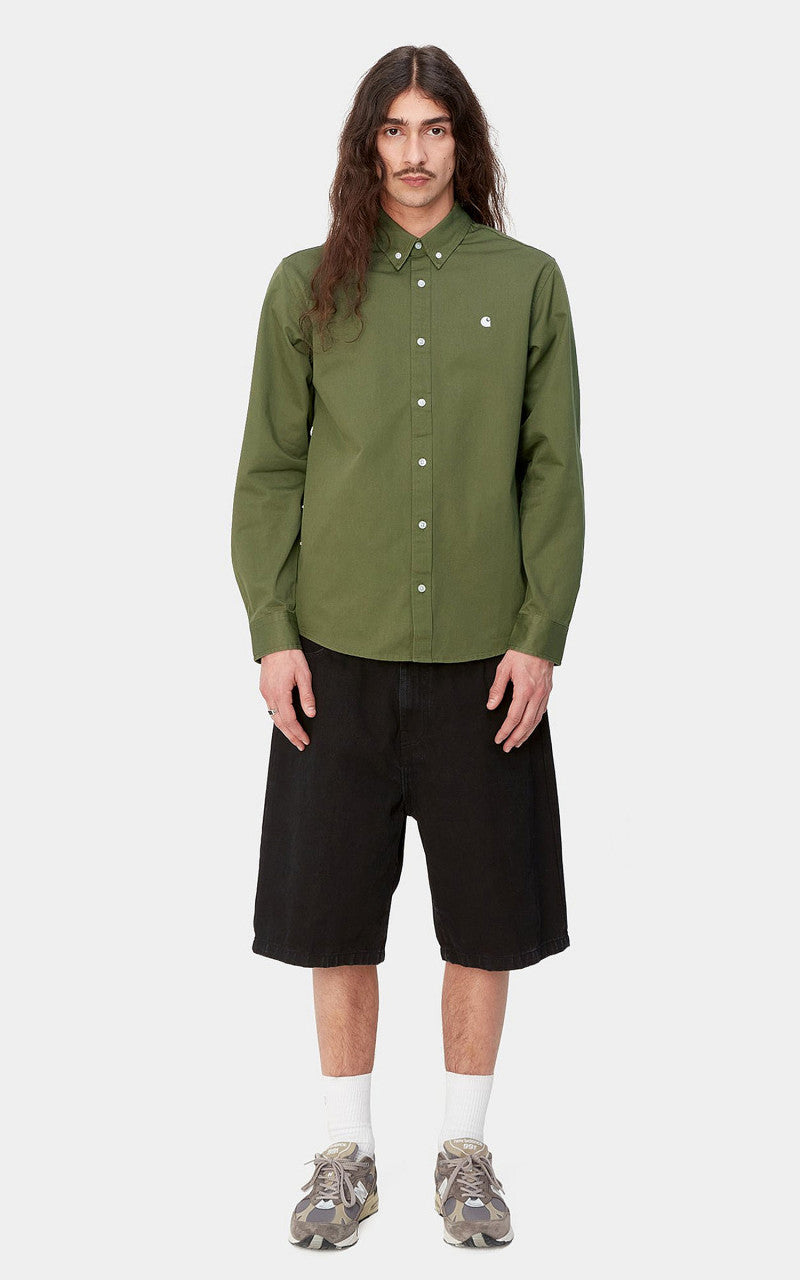 Carhartt WIP L/S Madison Shirt Dundee/White