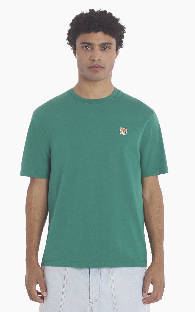 Maison Kitsuné Fox Head Patch Regular T-Shirt Pine
