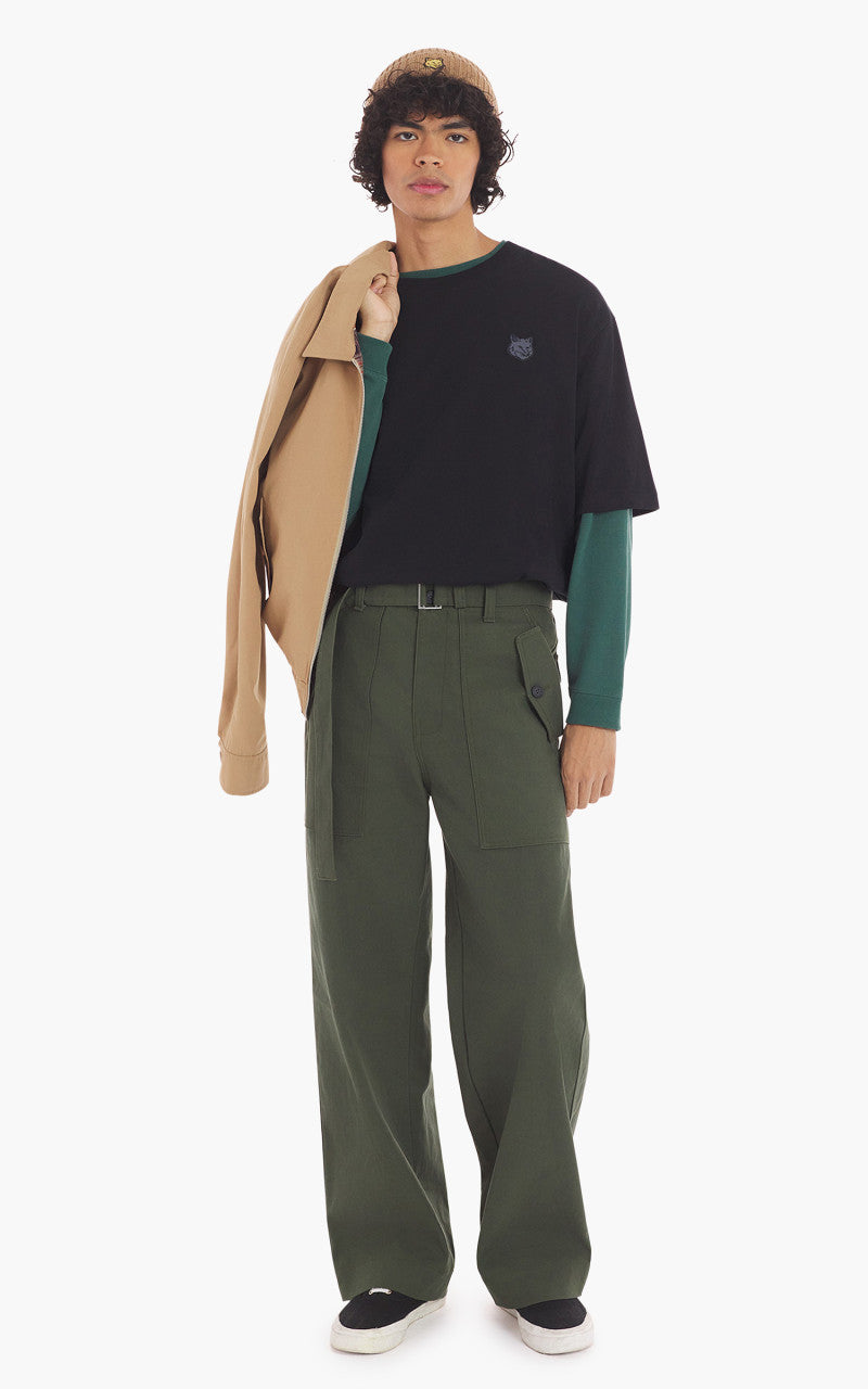 Maison Kitsune LM00107KJ0119P357 関税送料込 Maison Kitsuné Bold Fox Head Patch Oversize T-Shirt Black