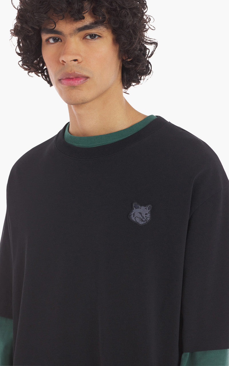 Maison Kitsuné Bold Fox Head Patch Oversize T-Shirt Black