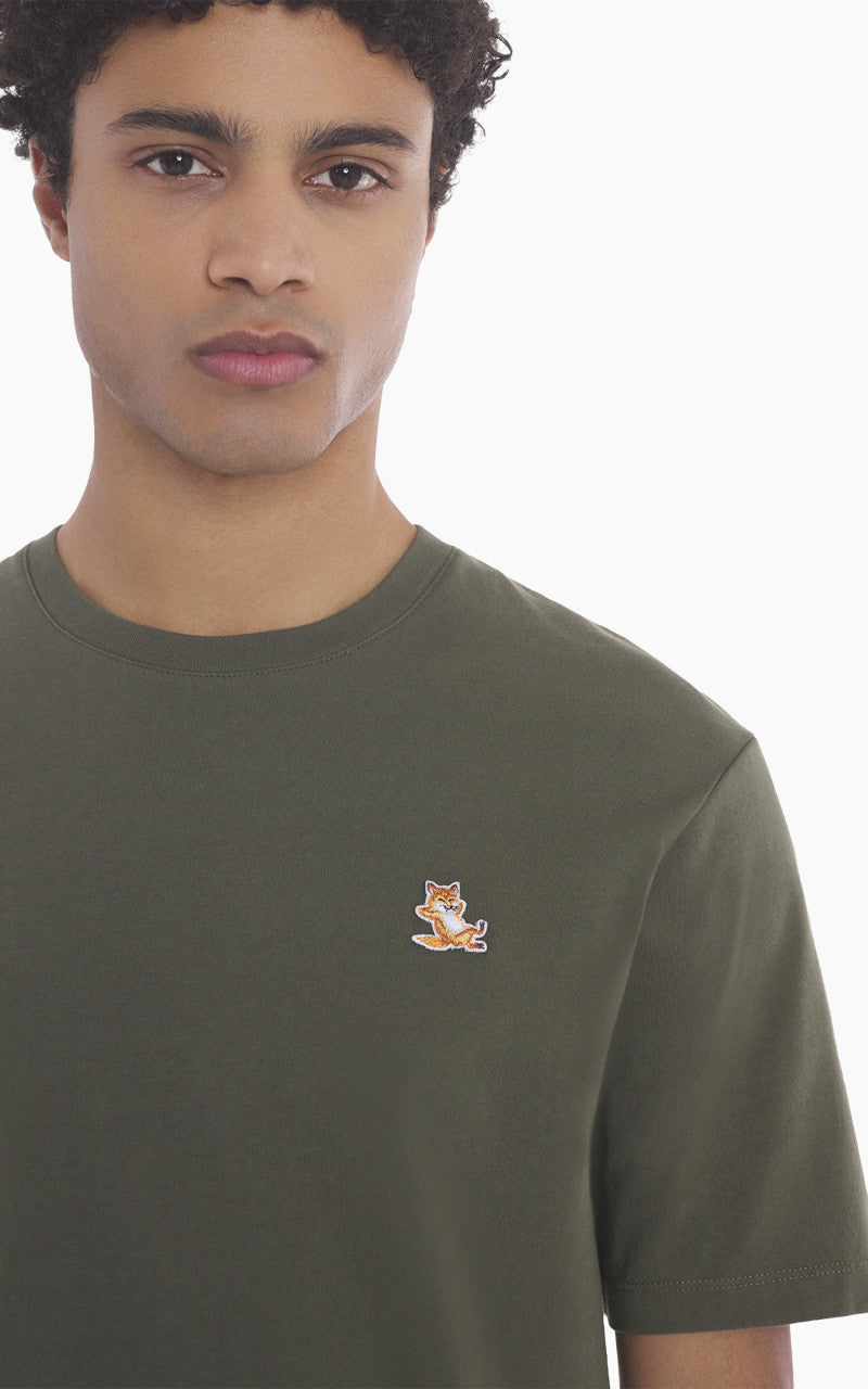 Maison Kitsuné Chillax Fox Patch Regular T-Shirt Military Green