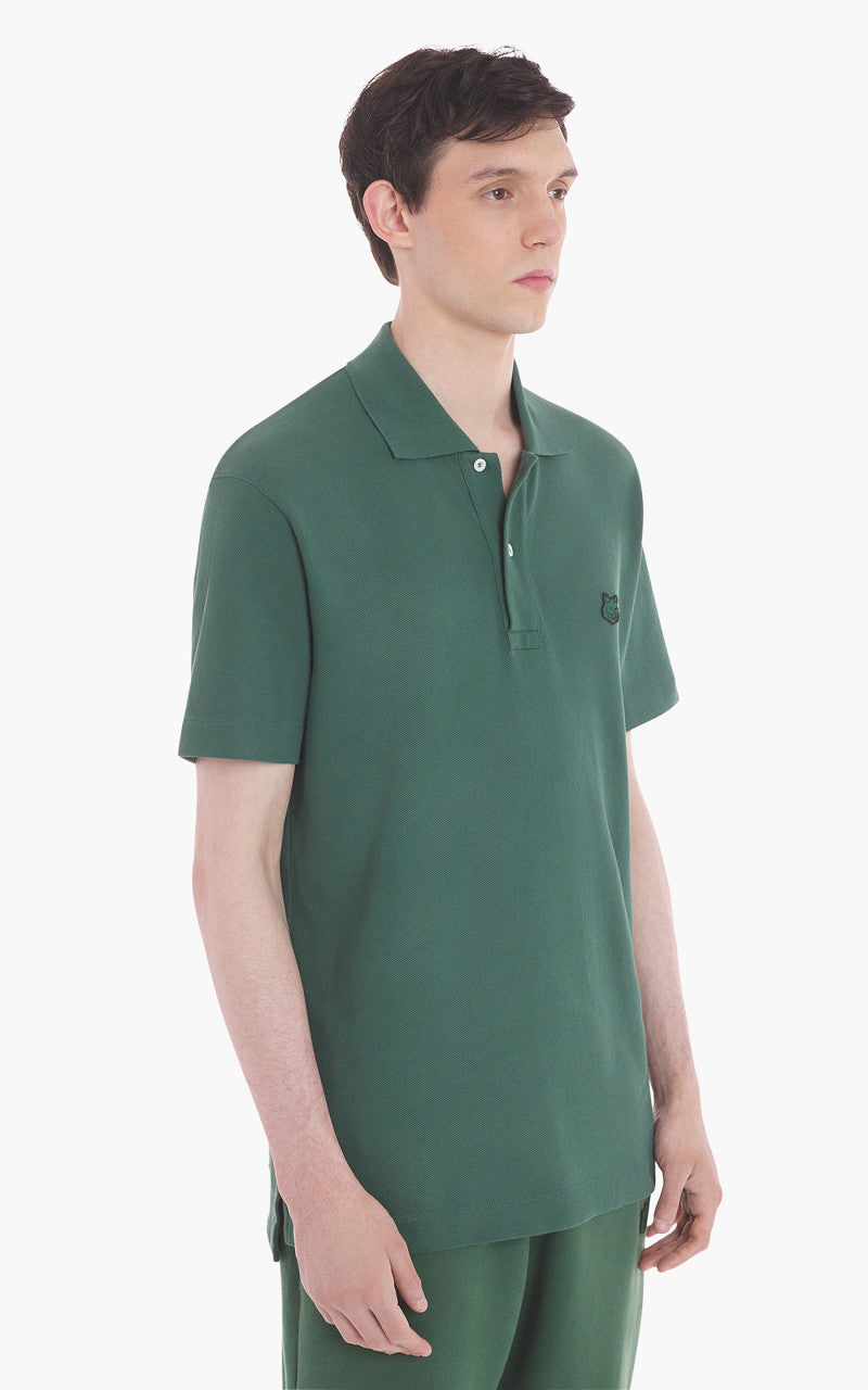 Maison Kitsuné Bold Fox Head Patch Comfort Polo Bottle Green