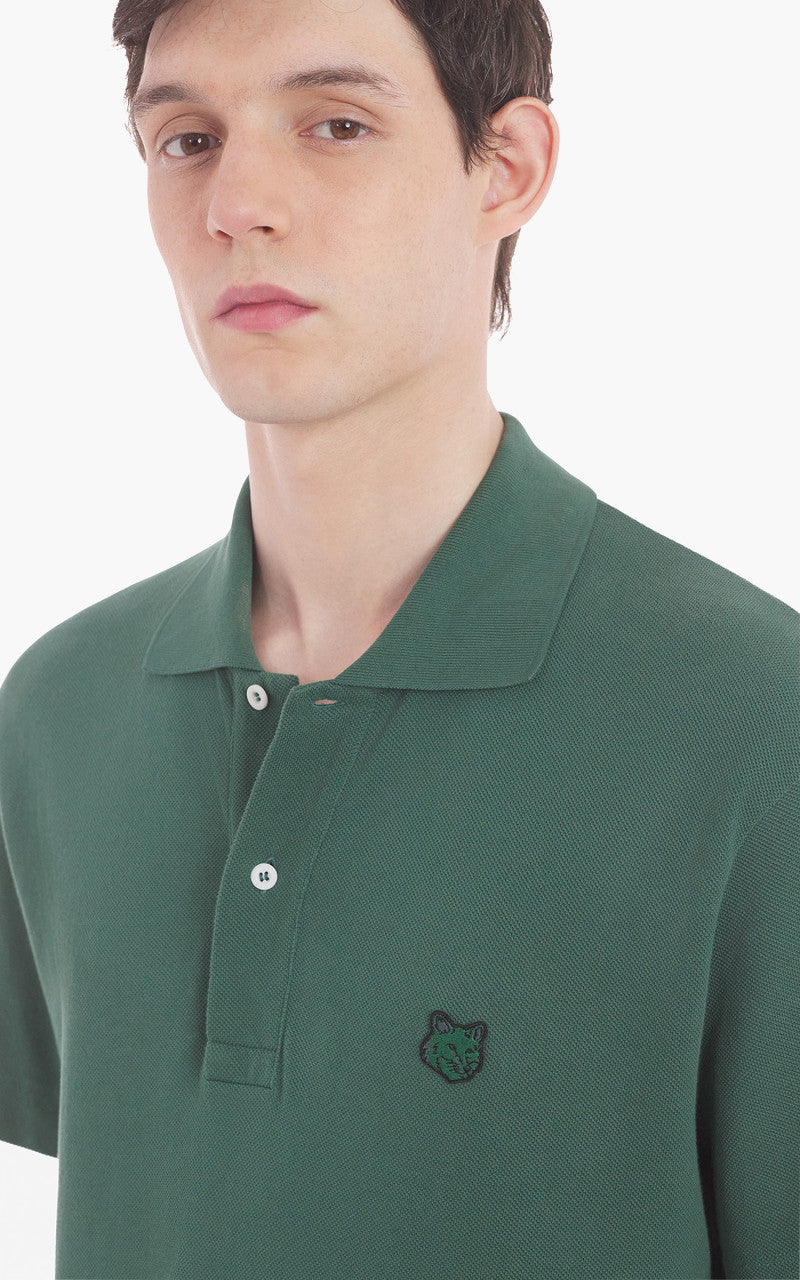 Maison Kitsuné Bold Fox Head Patch Comfort Polo Bottle Green