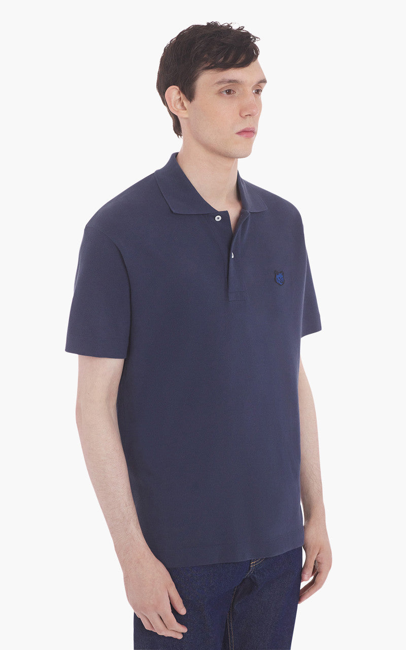 Maison Kitsuné Bold Fox Head Patch Comfort Polo Ink Blue