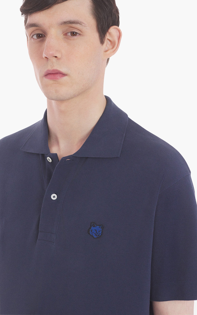 Maison Kitsuné Bold Fox Head Patch Comfort Polo Ink Blue