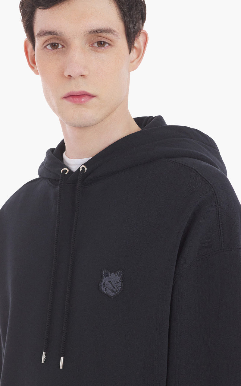 Maison Kitsuné Bold Fox Head Patch Oversize Hoodie Black