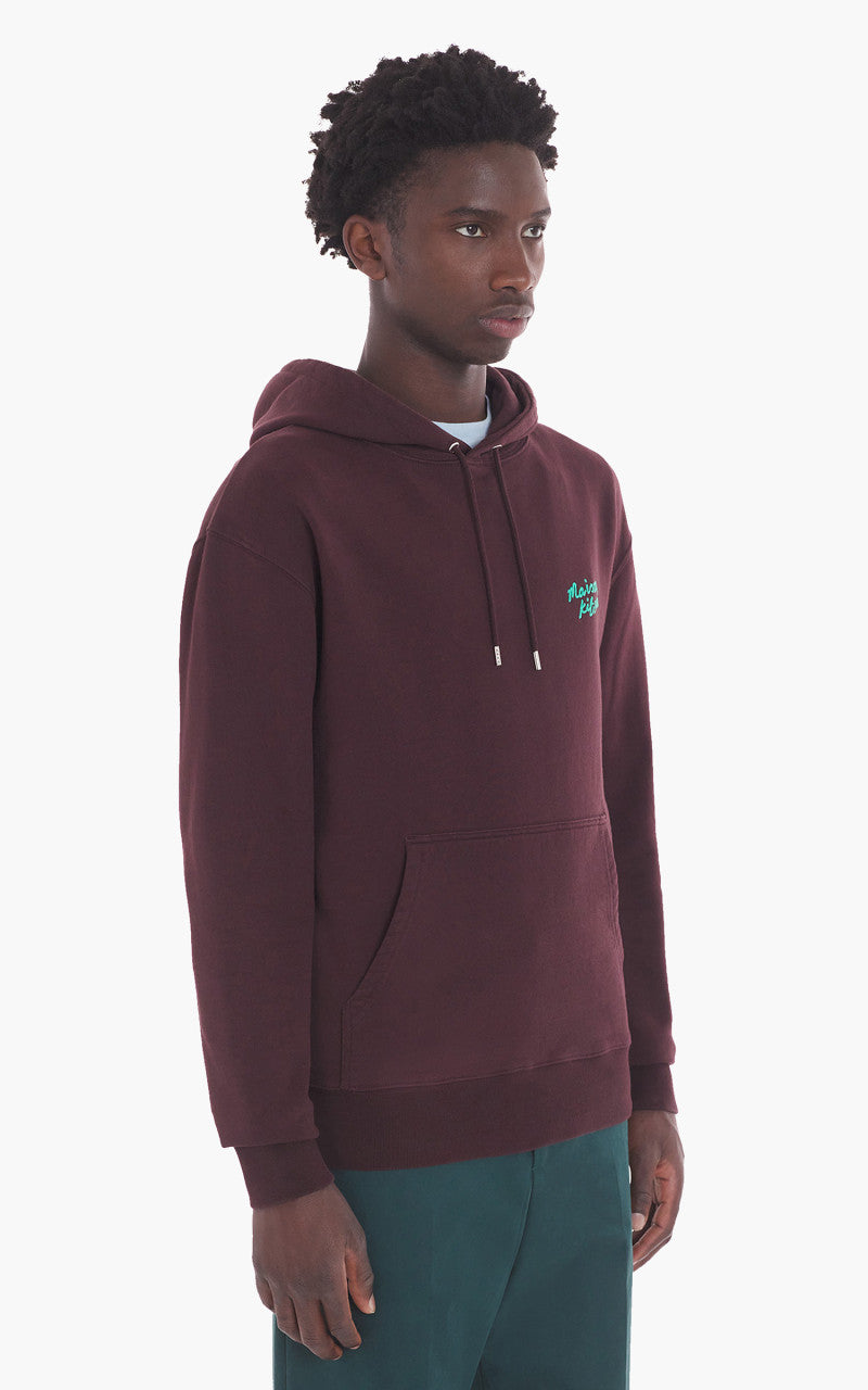 Maison Kitsuné Handwriting Regular Hoodie Dark Chocolate