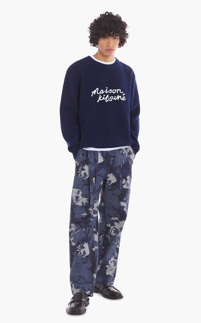 Maison Kitsuné Handwriting Comfort Jumper Ink Blue