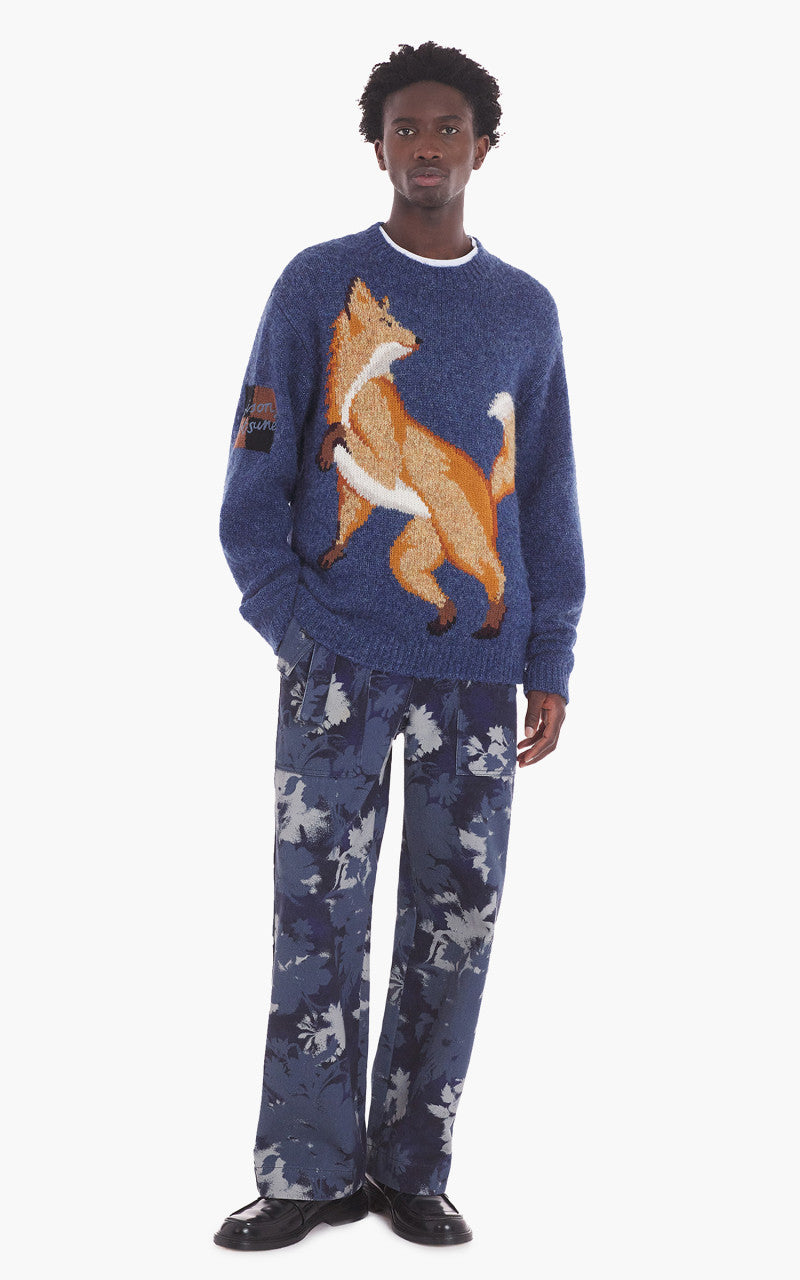 メゾンキツネ FOX INTARSIA COMFORT JUMPER Maison Kitsuné - Fox Intarsia Comfort Jumper | HBX
