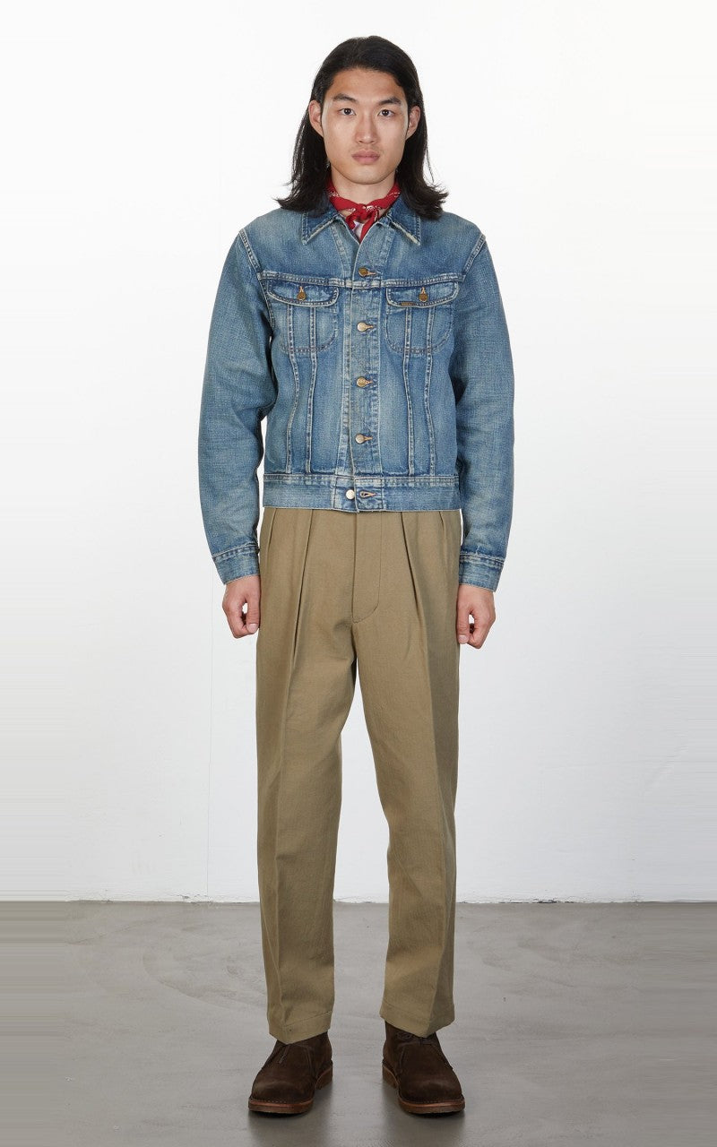 E*y様 オーラリー　Auralee HARD TWIST WOOL PANAM Auralee Hard Twist Wool Panama Stripe Jacket Brown Striped