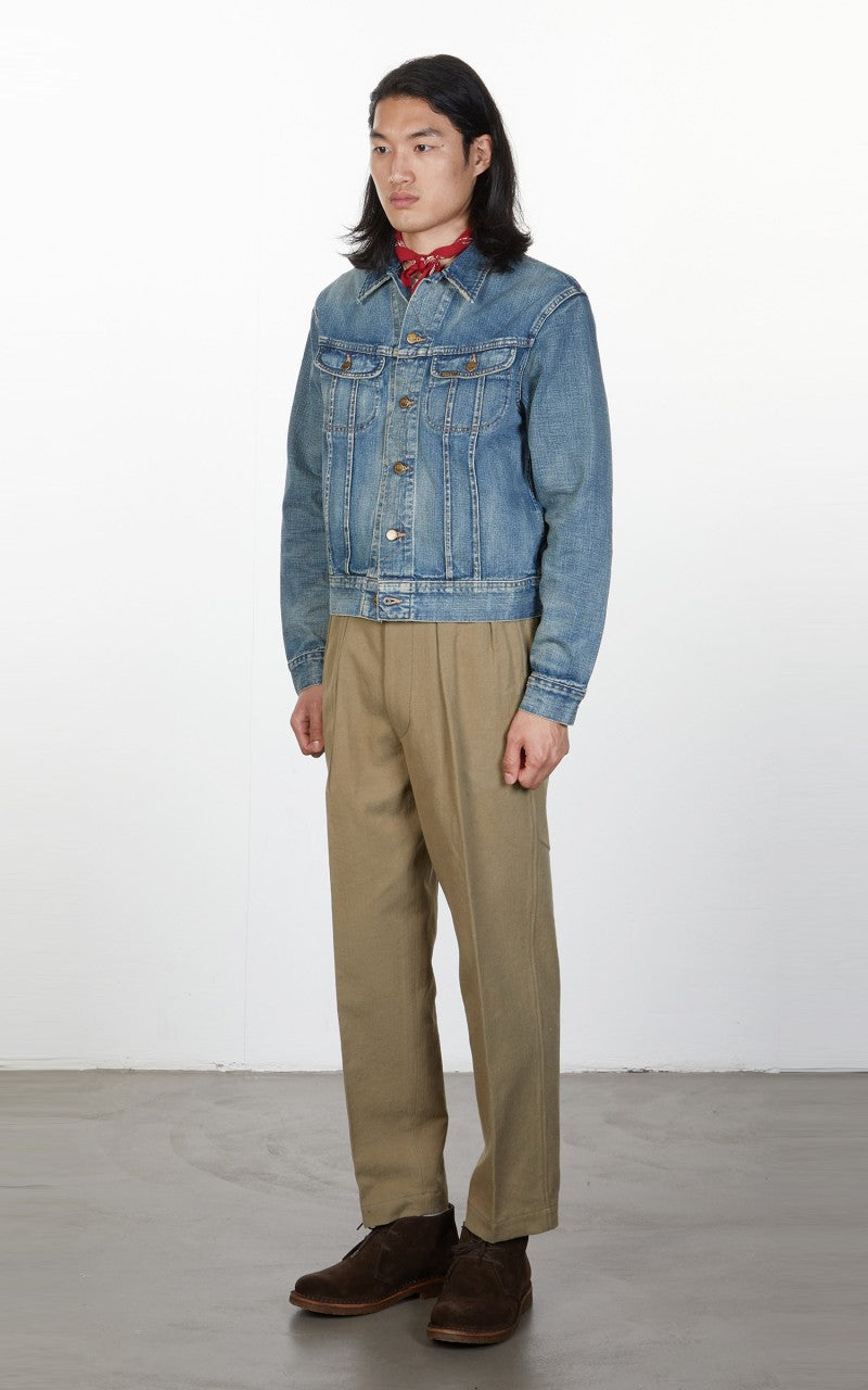 RRL Lot 271 Denim Trucker Jacket Leeland Wash