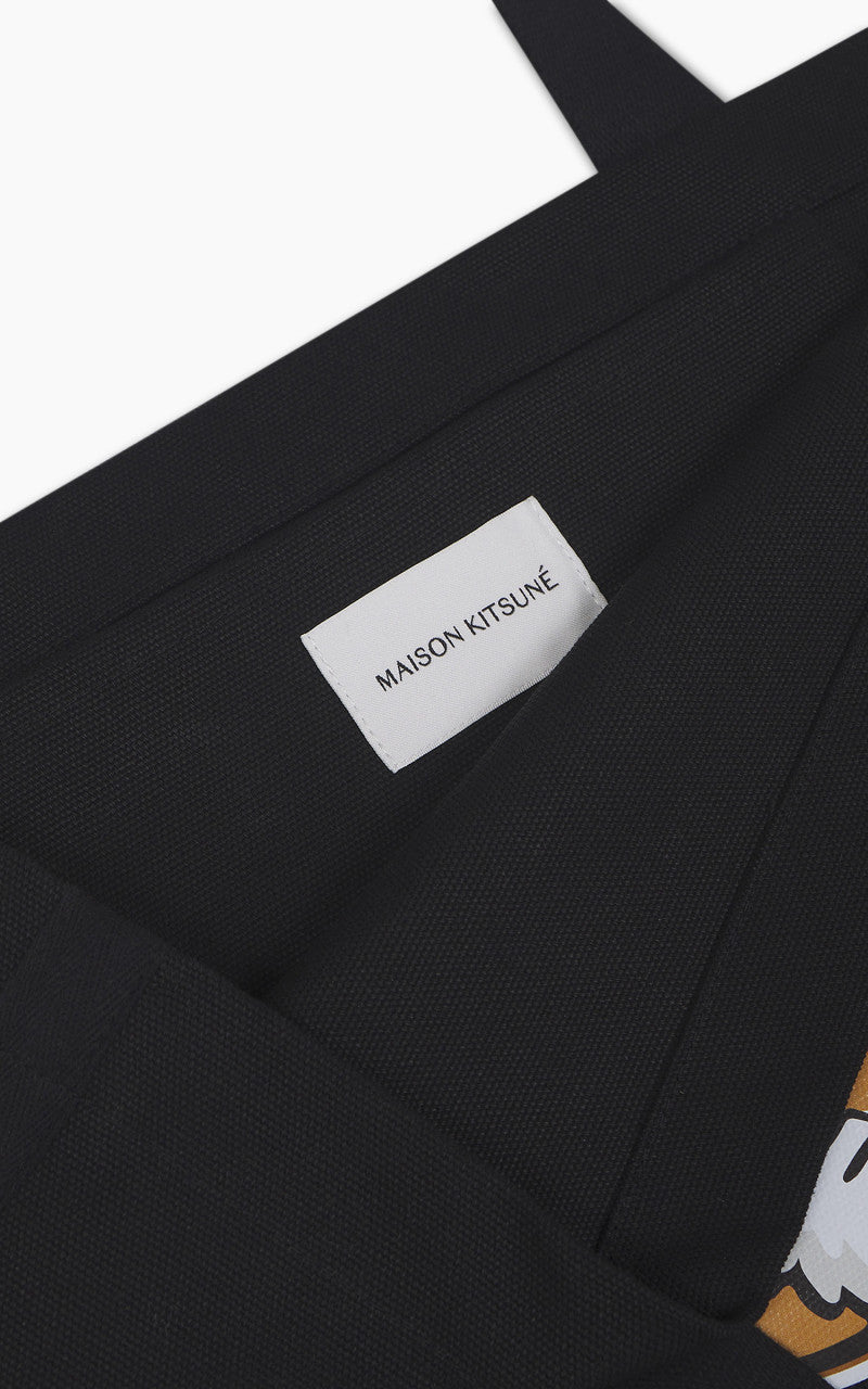 Maison Kitsuné Fox Head Tote Bag Black