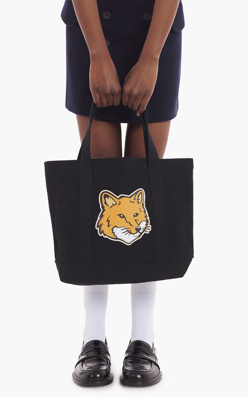 Maison Kitsuné Fox Head Tote Bag Black