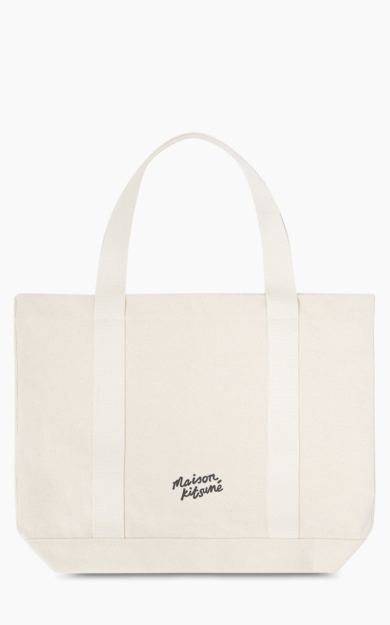 Maison Kitsuné Fox Head Tote Bag Ecru