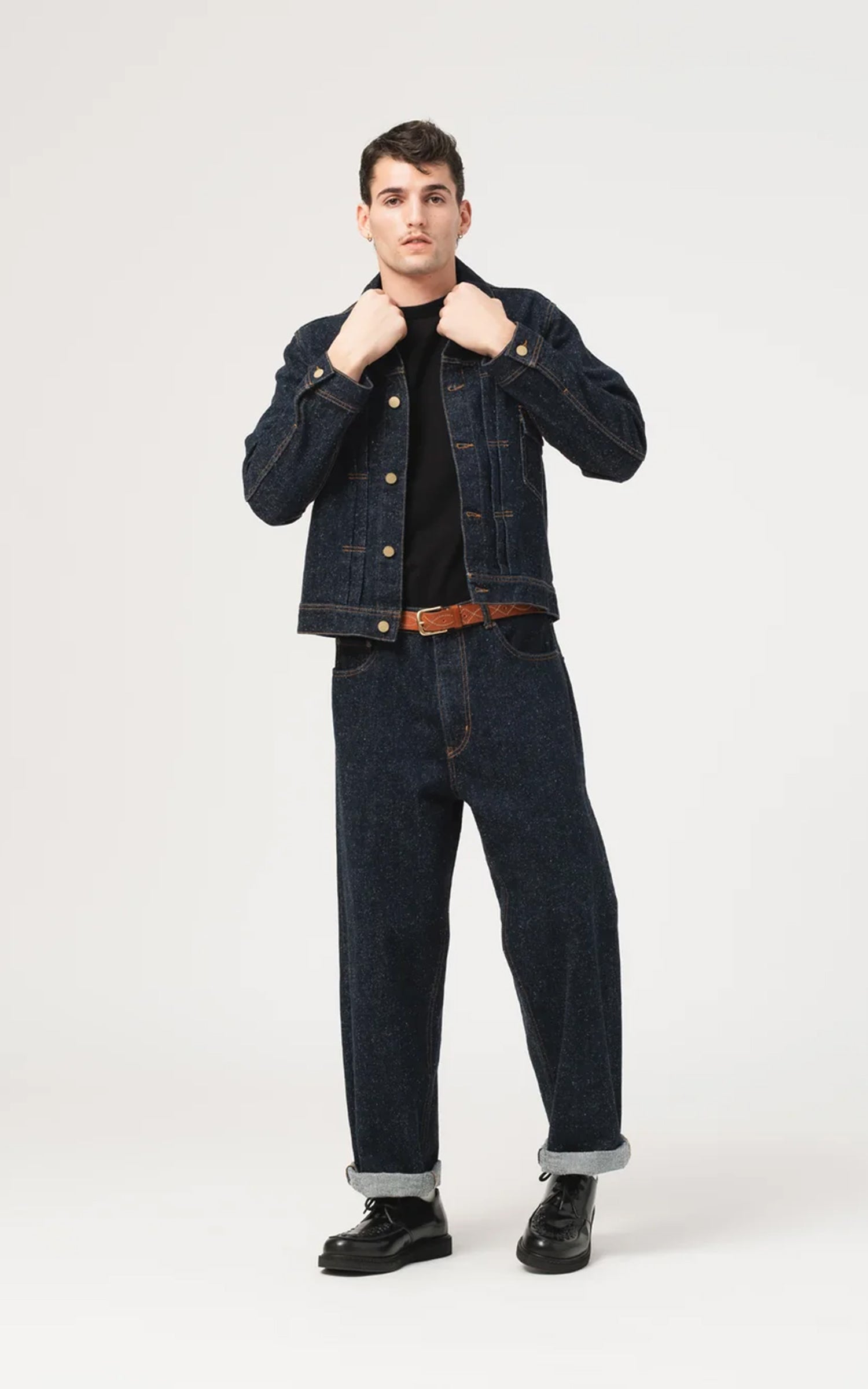 Eat Dust Type Dust 1 Jacket Neppy Denim Indigo