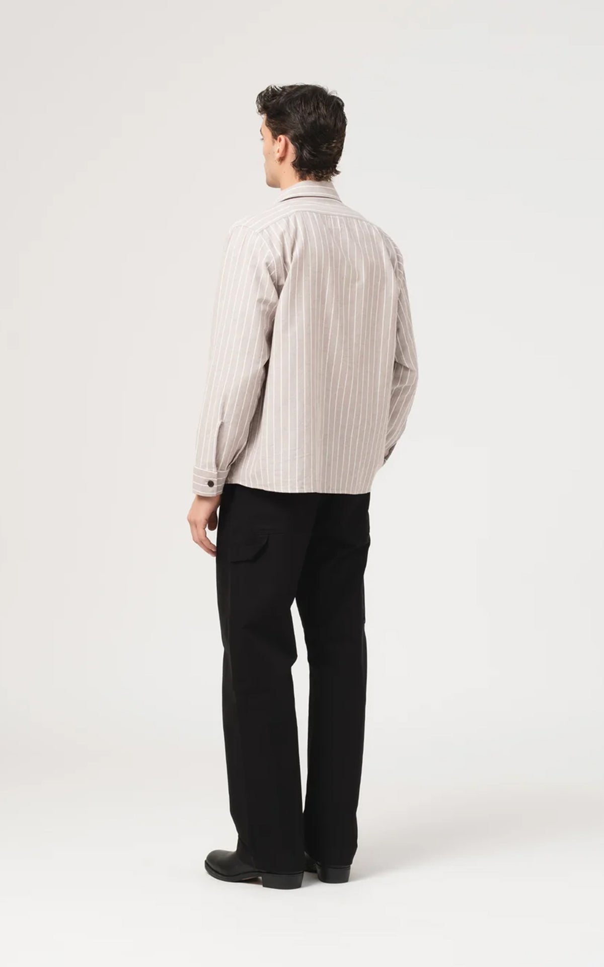 Eat Dust Pit Crew Shirt Scandic Oxford Brown/Off White