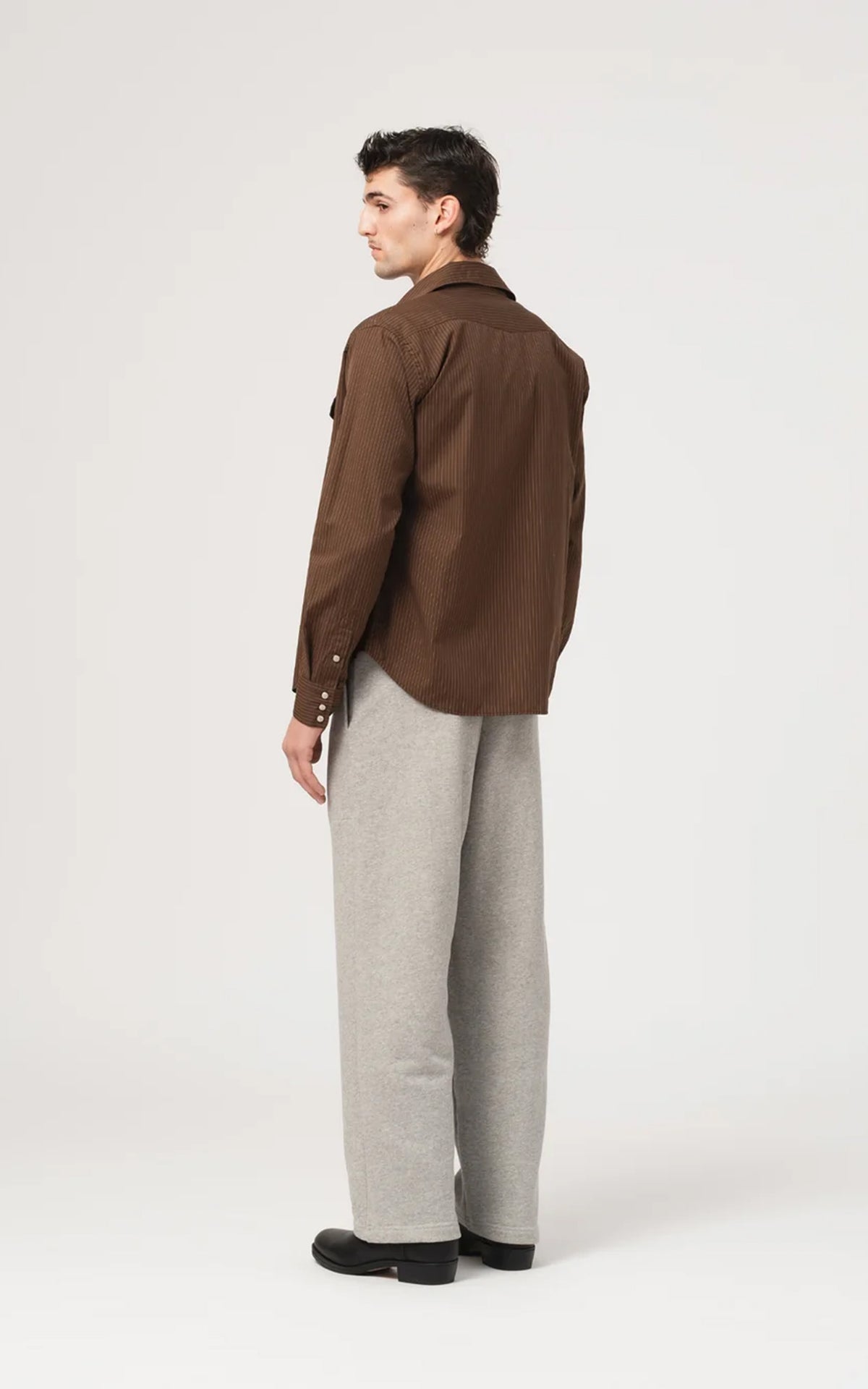 Eat Dust Western Shirt Mayfair Cotton Brown/Off White