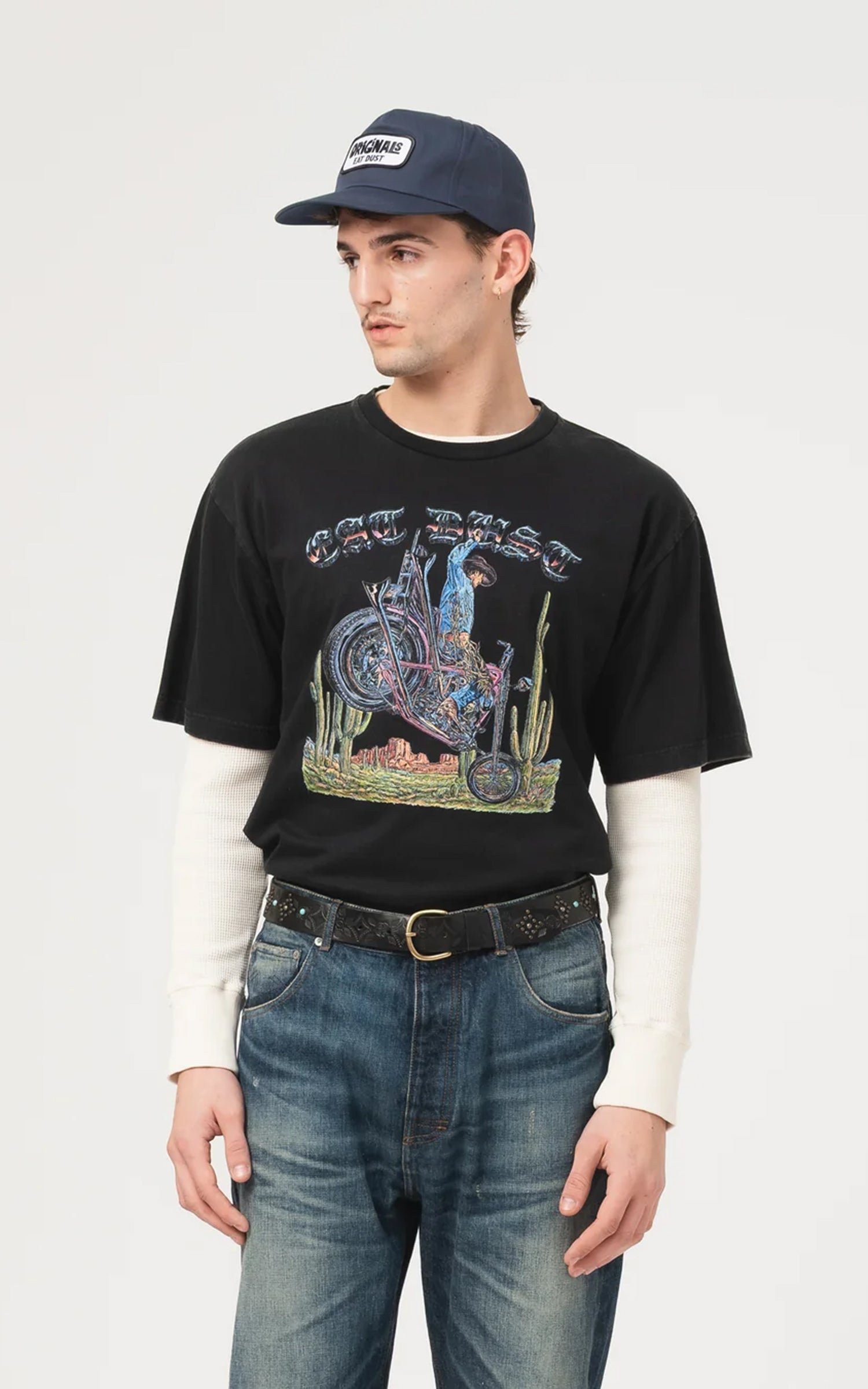Eat Dust Rodeo T Basic Jersey Black