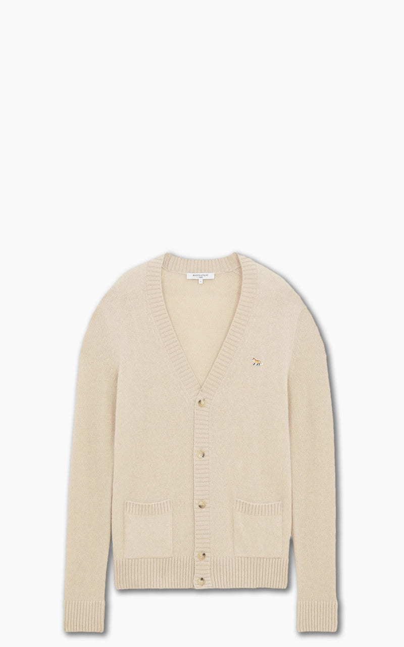 Maison Kitsuné Baby Fox Patch Cosy Cardigan Beige