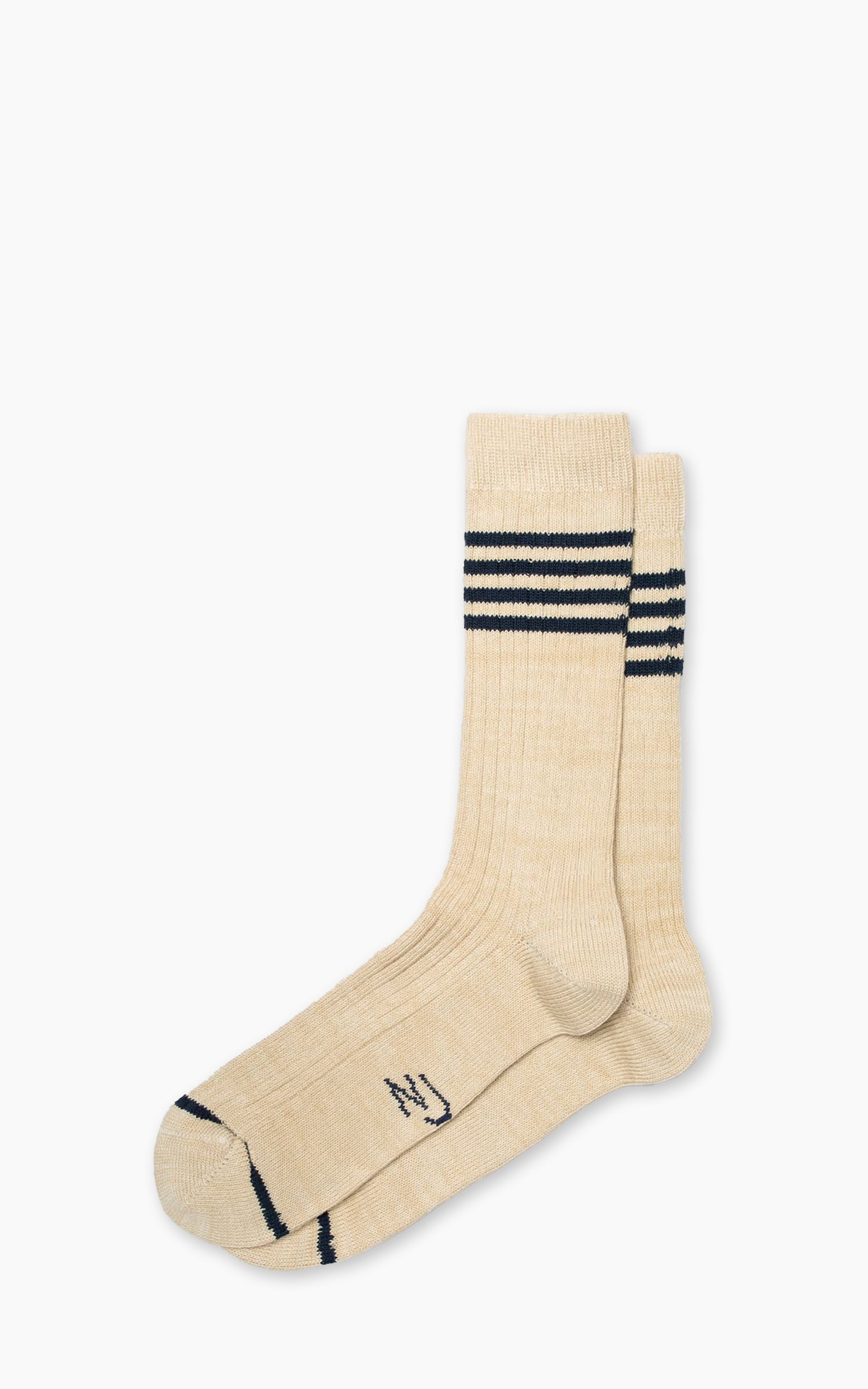 Nudie Jeans Men Tennis Socks Stripe Blue/Beige